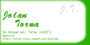 jolan torma business card